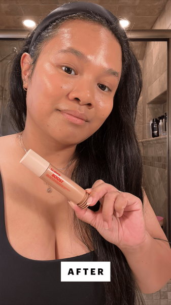 Calaor after applying the Make Up For Ever Super Boost Lightweight Moisturizing Skin Tint